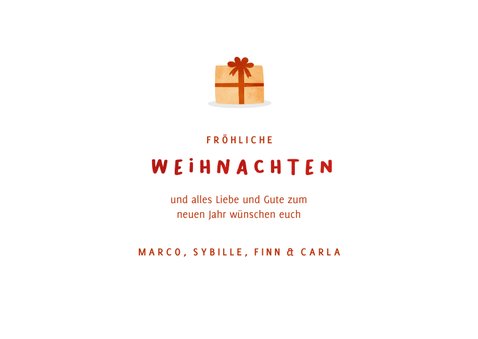 Weihnachtskarte Weihnachtsfamilie 3