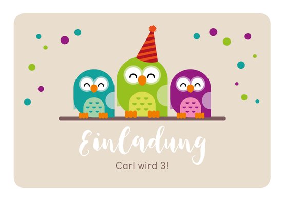 Einladung 3. Geburtstag gestalten Send a Smile
