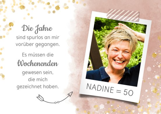 Einladung zum 50. Geburtstag Send a Smile