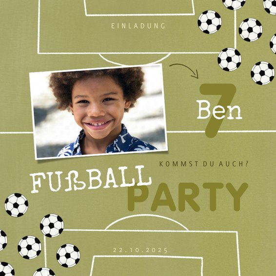 Einladung Fußball Geburtstag gestalten Send a Smile