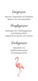 Botanische Menükarte Taufe Flamingos und Blätter Rückseite
