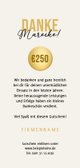 Dankeskarte Gutschein Ticket für Mitarbeiter Kollegen Rückseite