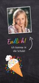Einladung zur Einschulung Foto & Schultüte Eishörnchen 2