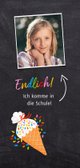 Einladung zur Einschulung Foto & Schultüte Eishörnchen 2