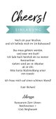 Einladung zur Rentnerfeier mit Foto Cheers & Beers Rückseite