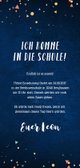 Einladungskarte Einschulung mit Foto und Konfetti Rückseite