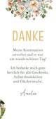 Foto-Dankeskarte Kommunion Blumenbukett Golddruck 3