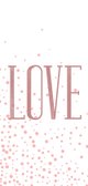 Foto-Liebeskarte LOVE Typografie und rosa Punkte 2