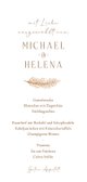 Menükarte Boho-Hochzeit Trockenzweige 'Unser Menü' Rückseite