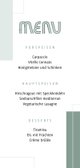 Menükarte Hochzeit Design abstrakt eigenes Foto Rückseite