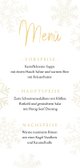 Menükarte zum Weihnachtsessen Schneeflocken Rückseite