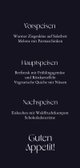 Menükarte zur Jugendweihe Neon-Formen Rückseite
