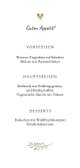 Menükarte zur Kommunion Kreuz botanisch Rückseite