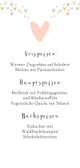 Menükarte zur Taufe Pastellherzen Rückseite