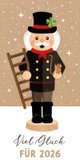 Neujahrskarte Schornsteinfeger Räuchermännchen 2