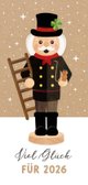 Neujahrskarte Schornsteinfeger Räuchermännchen 2