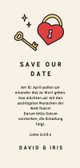 Save-our-Date-Karte Vintage Tattoos Rückseite