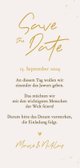 Save-The-Date-Karte Goldschrift und Foto Rückseite