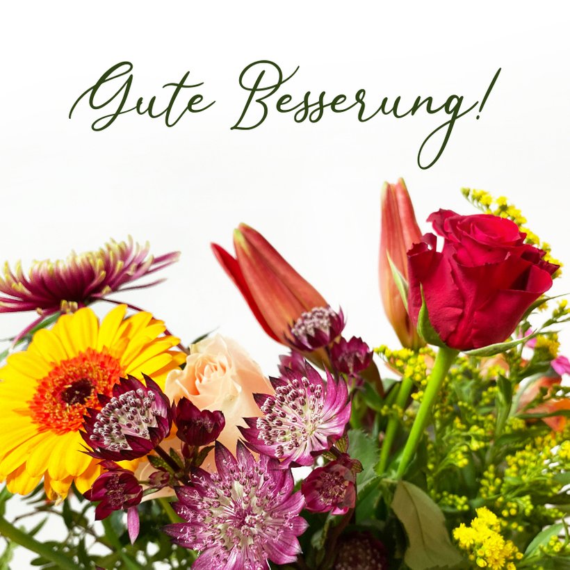 Blumenkarte Gute Besserung - Gute Besserung | Send a Smile