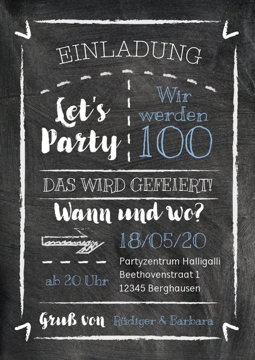 Einladung Gemeinsame Kreide-Party  Send a Smile