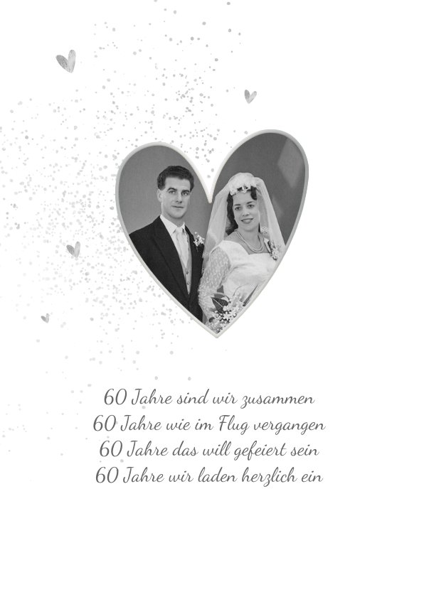 Einladungskarte Diamantene Hochzeit große 60 Send a Smile