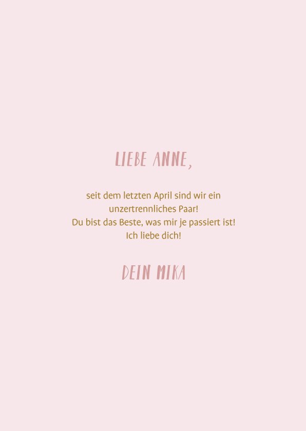 FotoGrußkarte Liebe'Ein Jahr mit dir Send a Smile