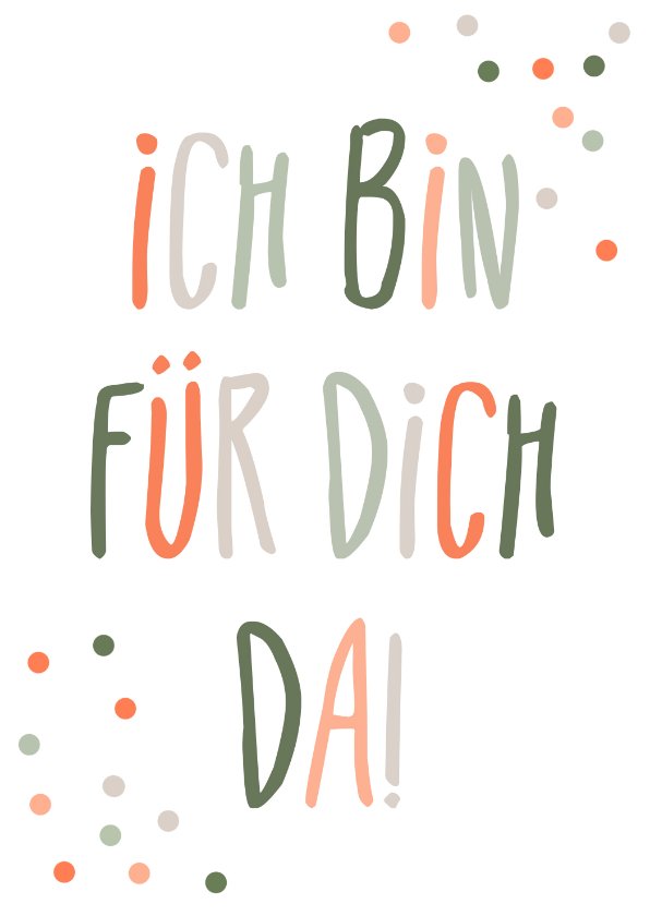 Freundschaftskarte'Ich bin für dich da Send a Smile