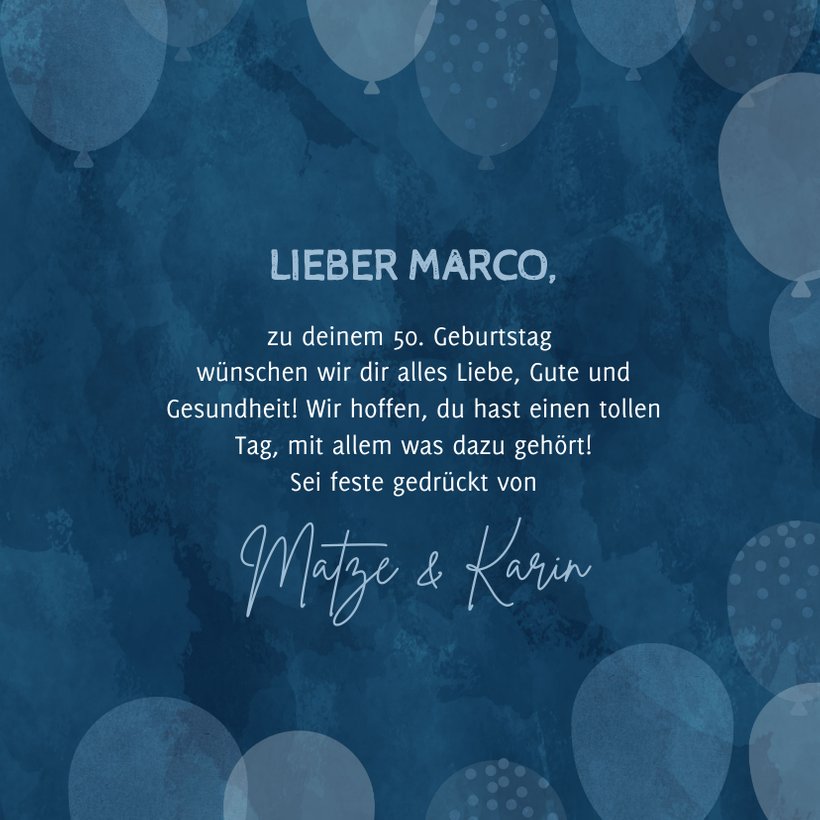 GeburtstagsGlückwunschkarte blaue Send a Smile