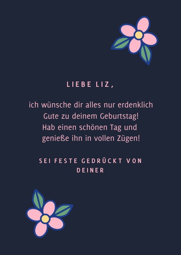 Geburtstagsgrüße mit Blumen Send a Smile