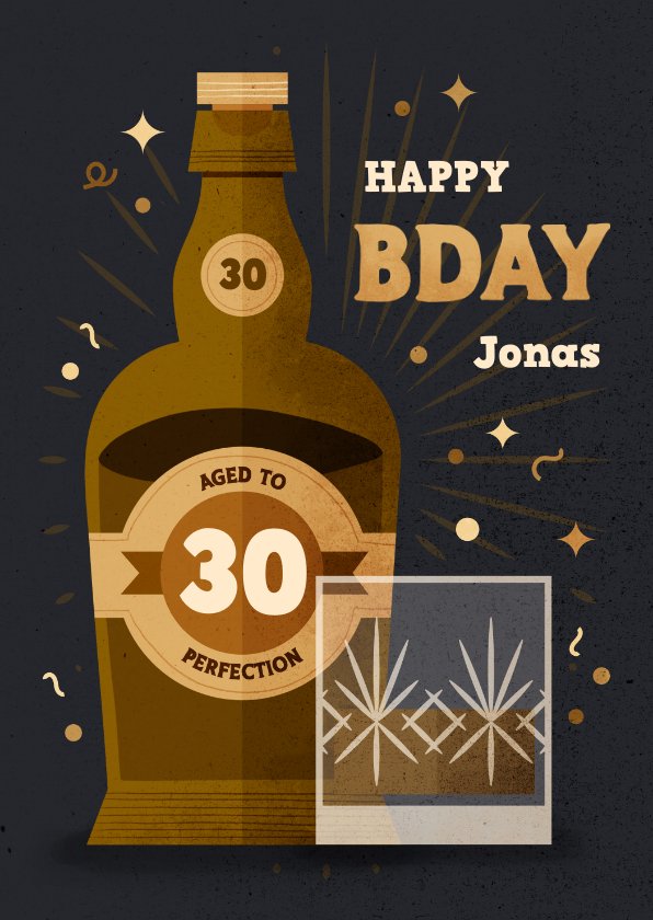 Geburtstagsgrüße Whiskyflasche Send a Smile