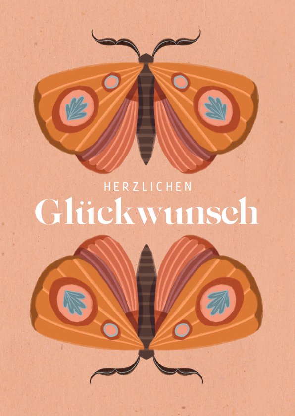 Geburtstagskarte Für Nichte Mit Schmetterlings-Design – Goldfolie, 149x229 Mm, Inkl. Umschlag, FSC-zertifiziert