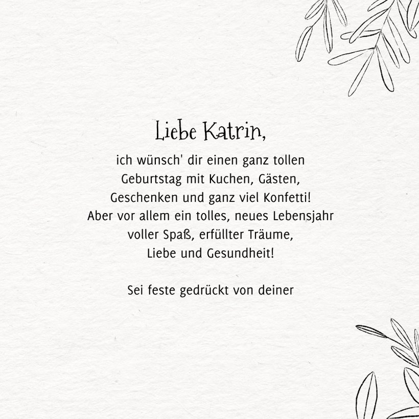 Second Ave Geburtstagskarte – Quadratisch, Mit Lila Blume & Schmetterling, 14,85x14,85 Cm