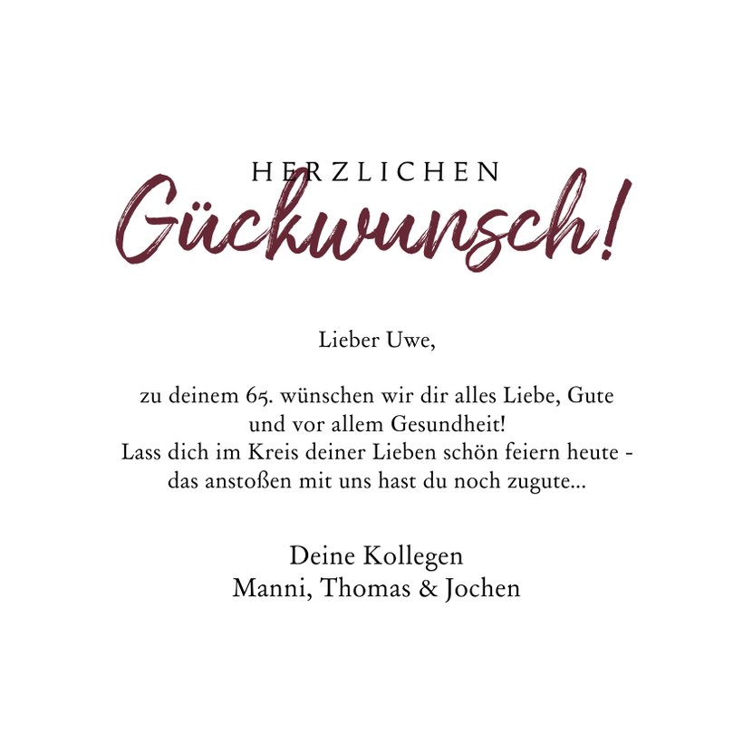 Glückwunschkarte 60. Geburtstag mit Portwein Send a Smile