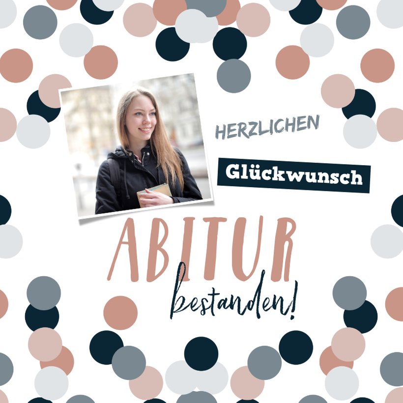 Glückwunschkarte Abitur mit Foto | Send a Smile