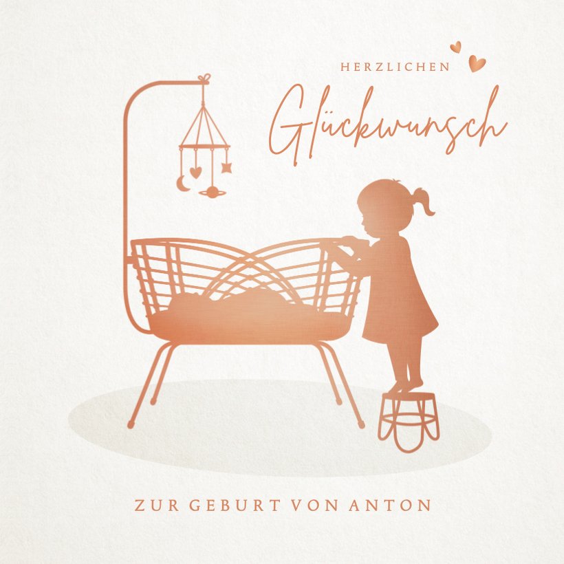 Glückwunschkarte Geschwisterchen für große Send a Smile