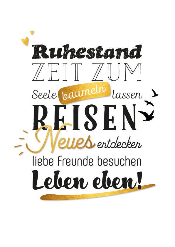 Glückwunschkarte Ruhestand Leben Send a Smile