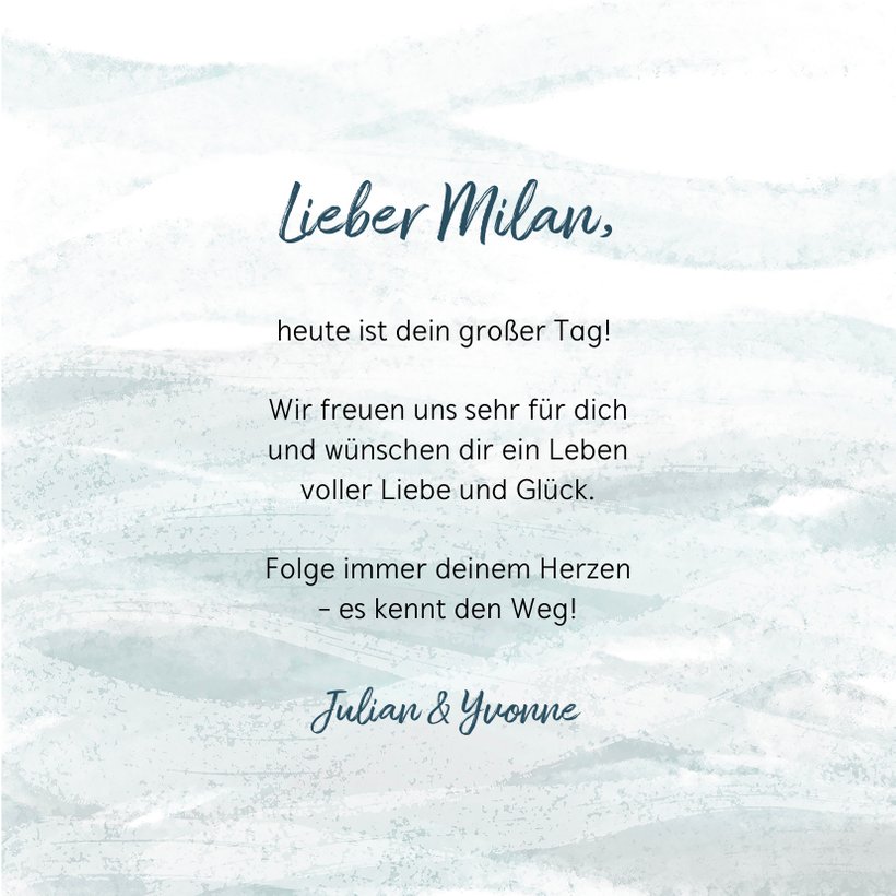 Kondolenzkarte Mit Meer-Motiv – Grau, Einfühlsames Design