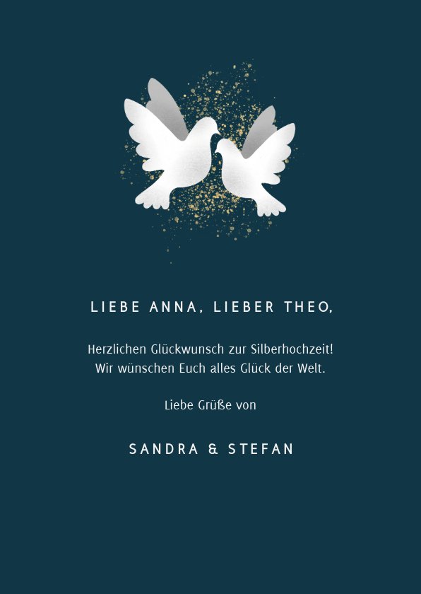 Glückwunschkarte Zum 40. Hochzeitstag – 12,7 X 17,8 Cm Mit Umschlag, Innen Leer