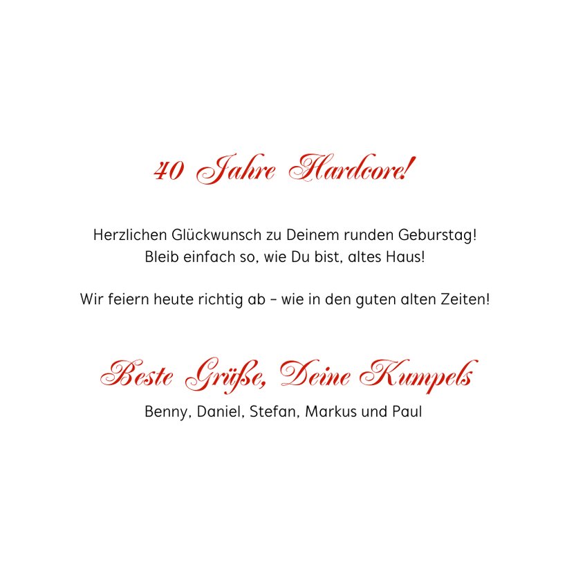 Glückwunschkarte zum Geburtstag HerzTattoo Send a Smile