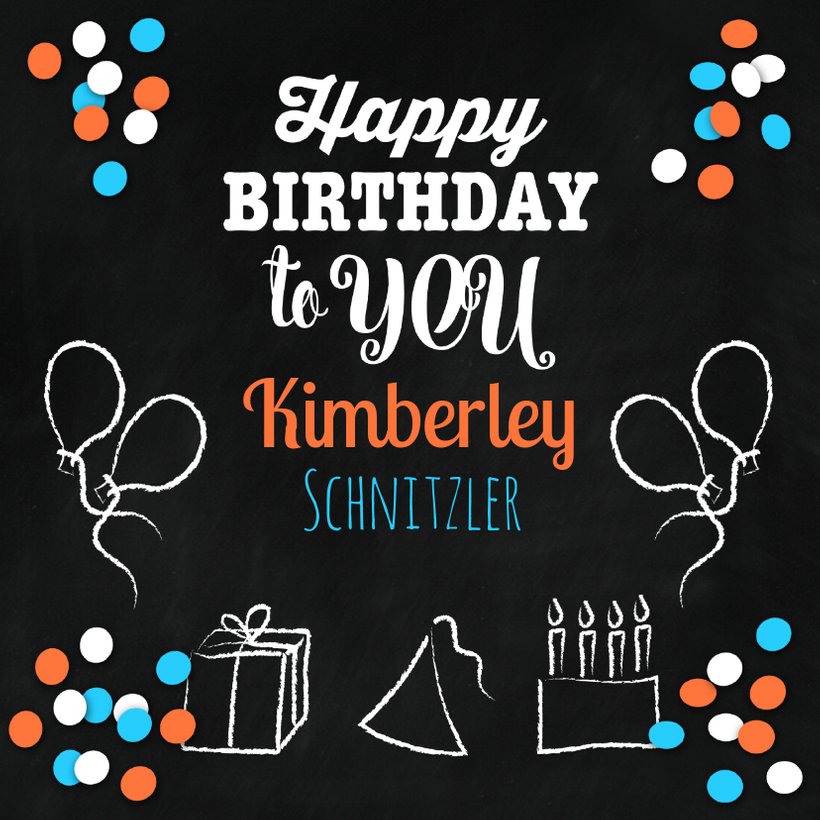 Glückwunschkarte zum Geburtstag mit Konfetti Send a Smile