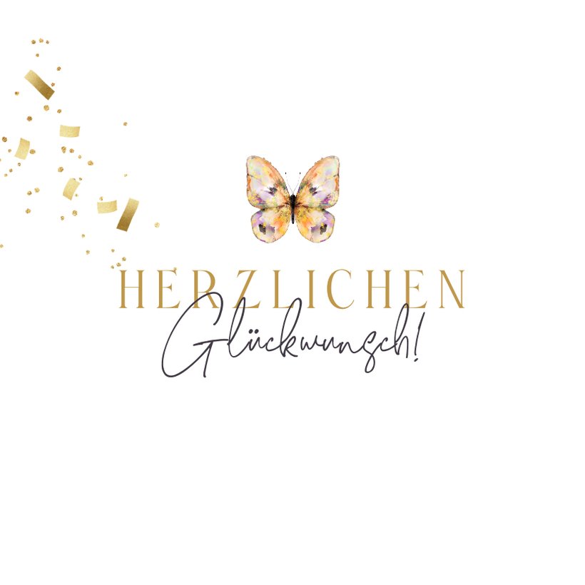 Glückwunschkarte zum Geburtstag Schmetterling Send a Smile