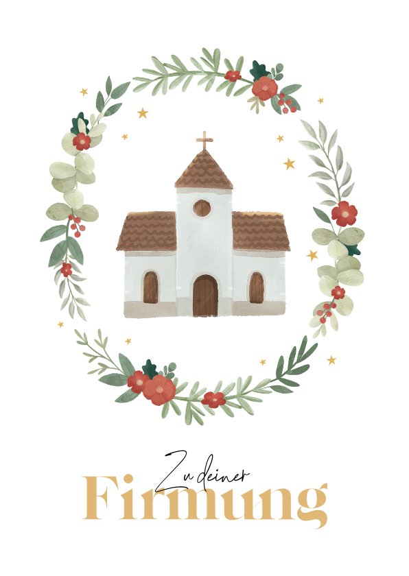 White Cotton Cards Glückwunschkarte Zur Firmung/Konfirmation, Handgefertigt, Mit Silberner Kirche, 16 X 16 Cm
