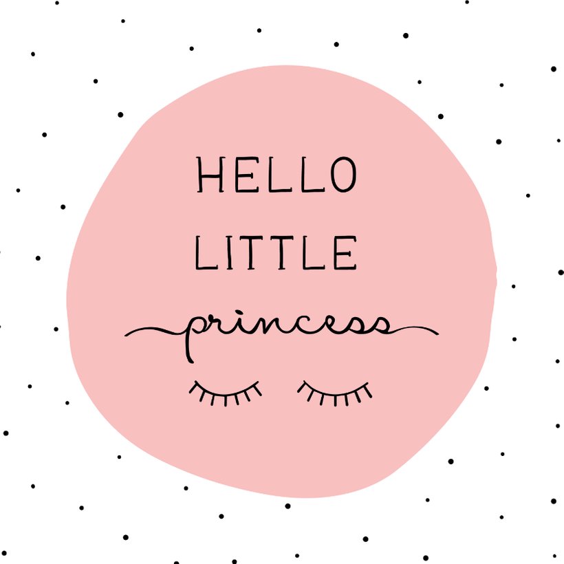 Glückwunschkarte zur Geburt Princess Send a Smile
