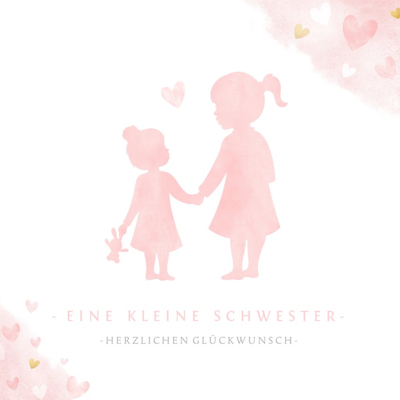 Glückwunschkarte zur Geburt Tochter/ kleine Send a Smile