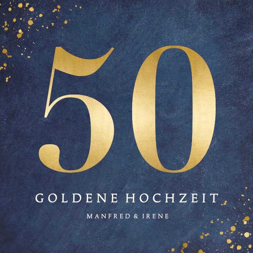 Glückwunschkarte zur goldenen Hochzeit große Send a Smile