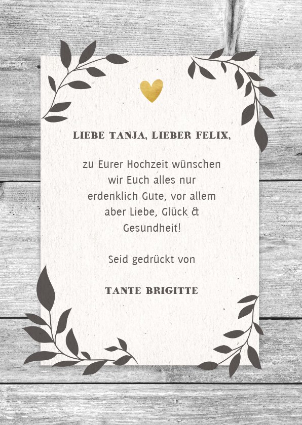 Glückwunschkarte zur Hochzeit'Mr.& Mrs' auf Send a Smile