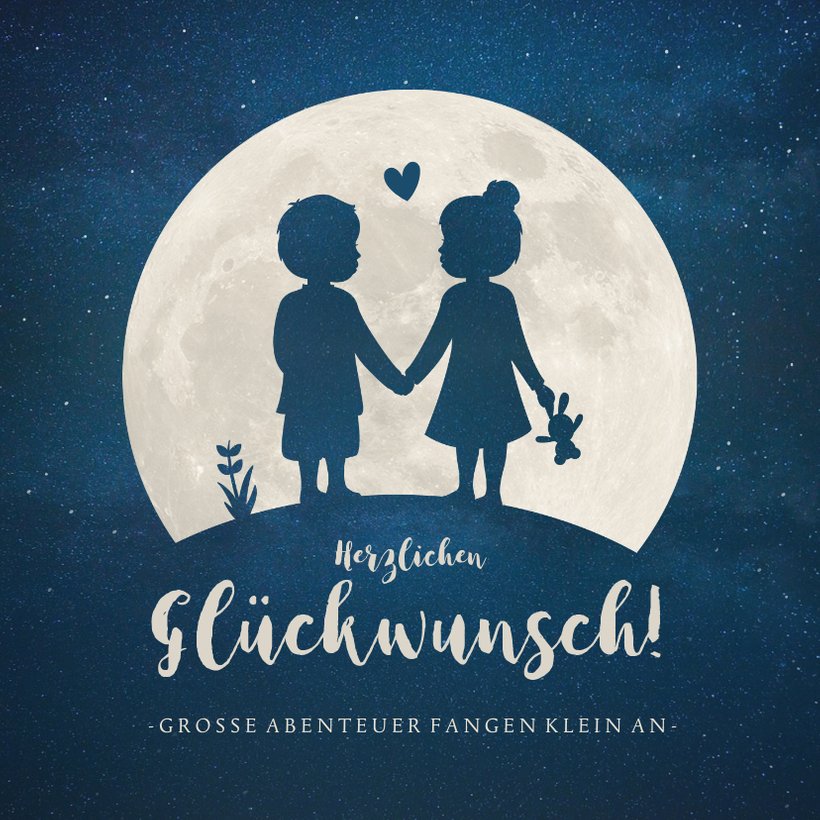 Glückwunschkarte zur Zwillingsgeburt Send a Smile