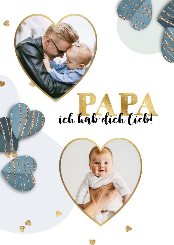 Herzliche Vatertags-Grußkarte – Klassische Karte Zum Beschenken & Danksagen