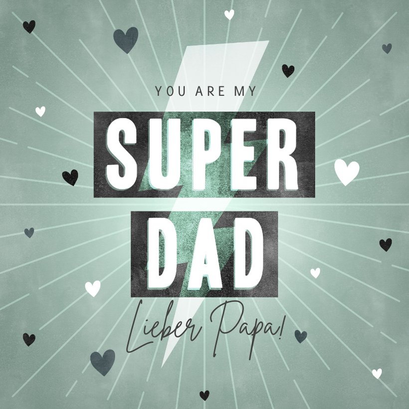 Grußkarte „Blessed, Daddy“ – 130 X 235 Mm, Süßes Design Mit Passendem Umschlag