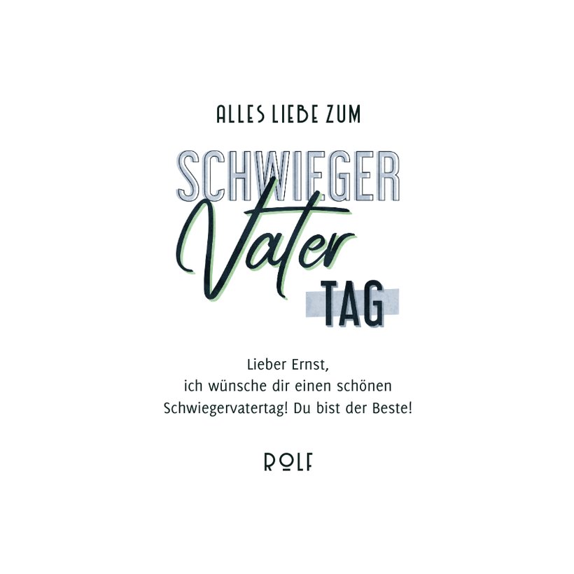 Grußkarte zum'SchwiegervaterTag Send a Smile
